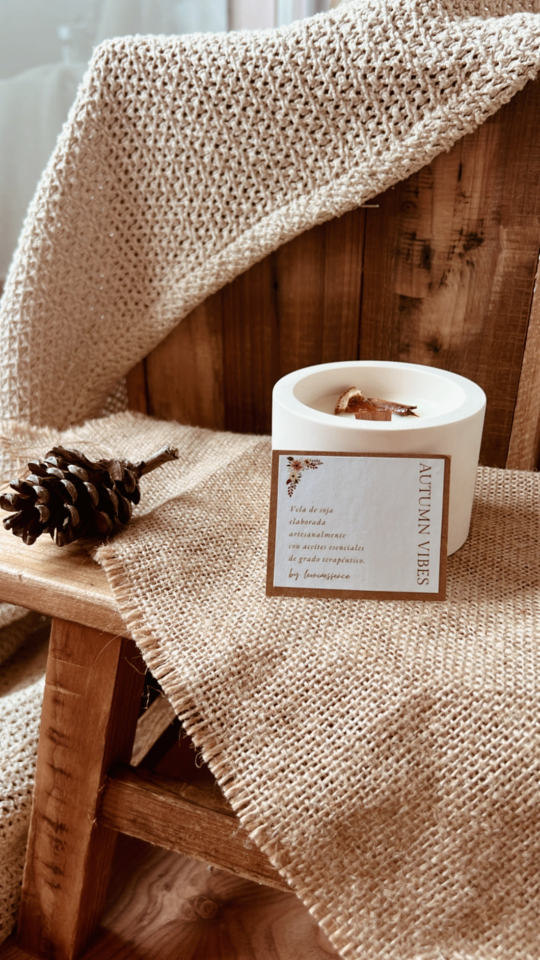 Vela de aromaterapia 🕯️ Autumn Vibes🍂✨envase artesanal